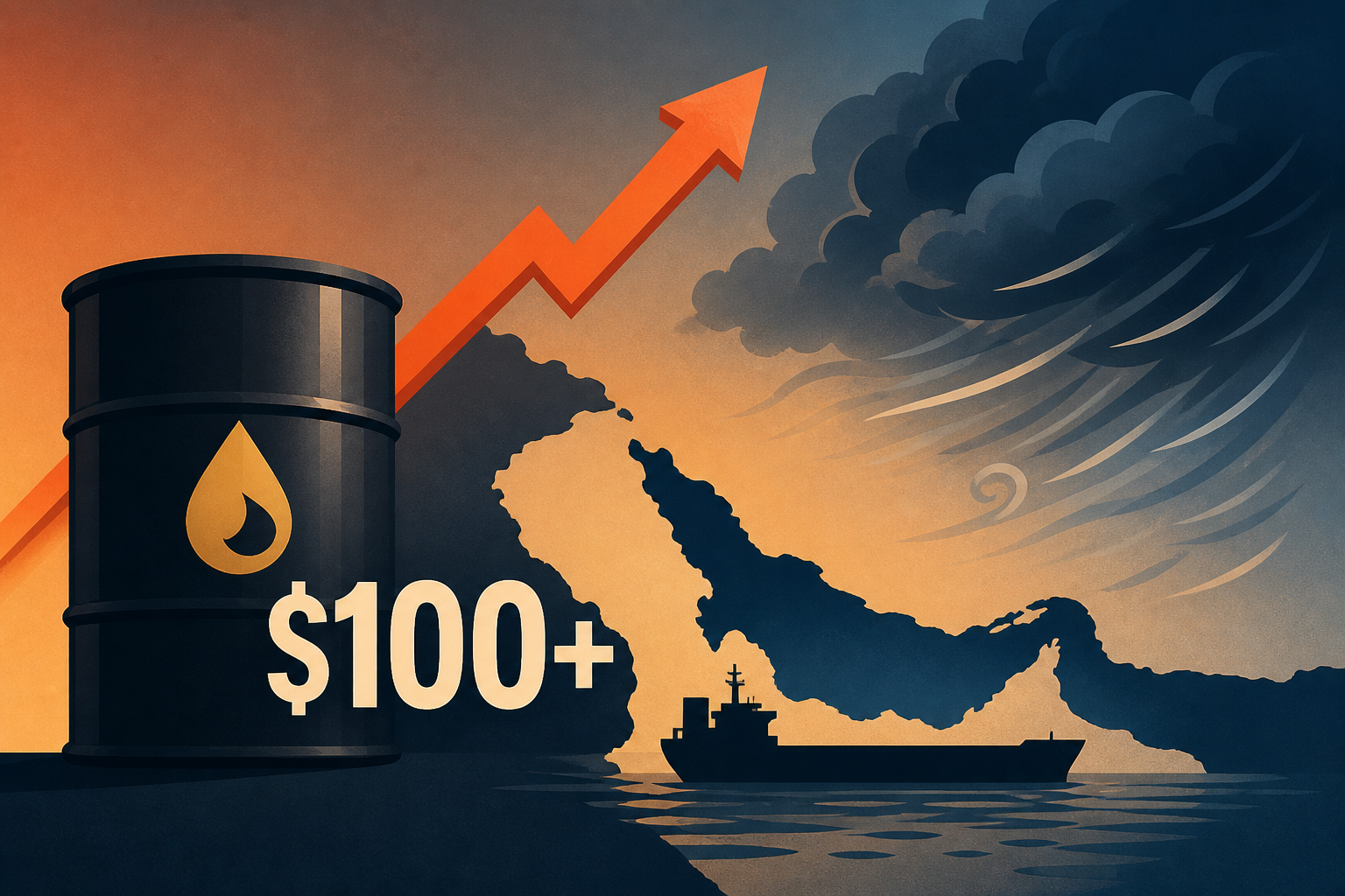 Oil prices climb above $100 on Strait of Hormuz attacks, Gulf storm threat