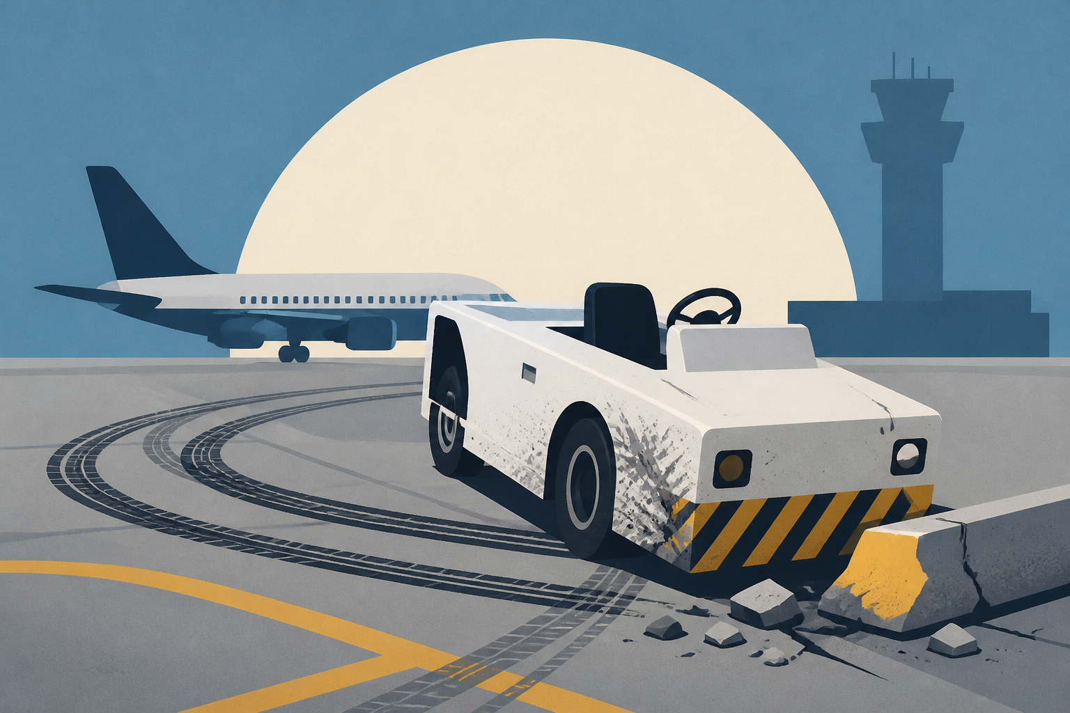 Delta passenger stole airport tug and drove around tarmac at California airport before crashing, official says