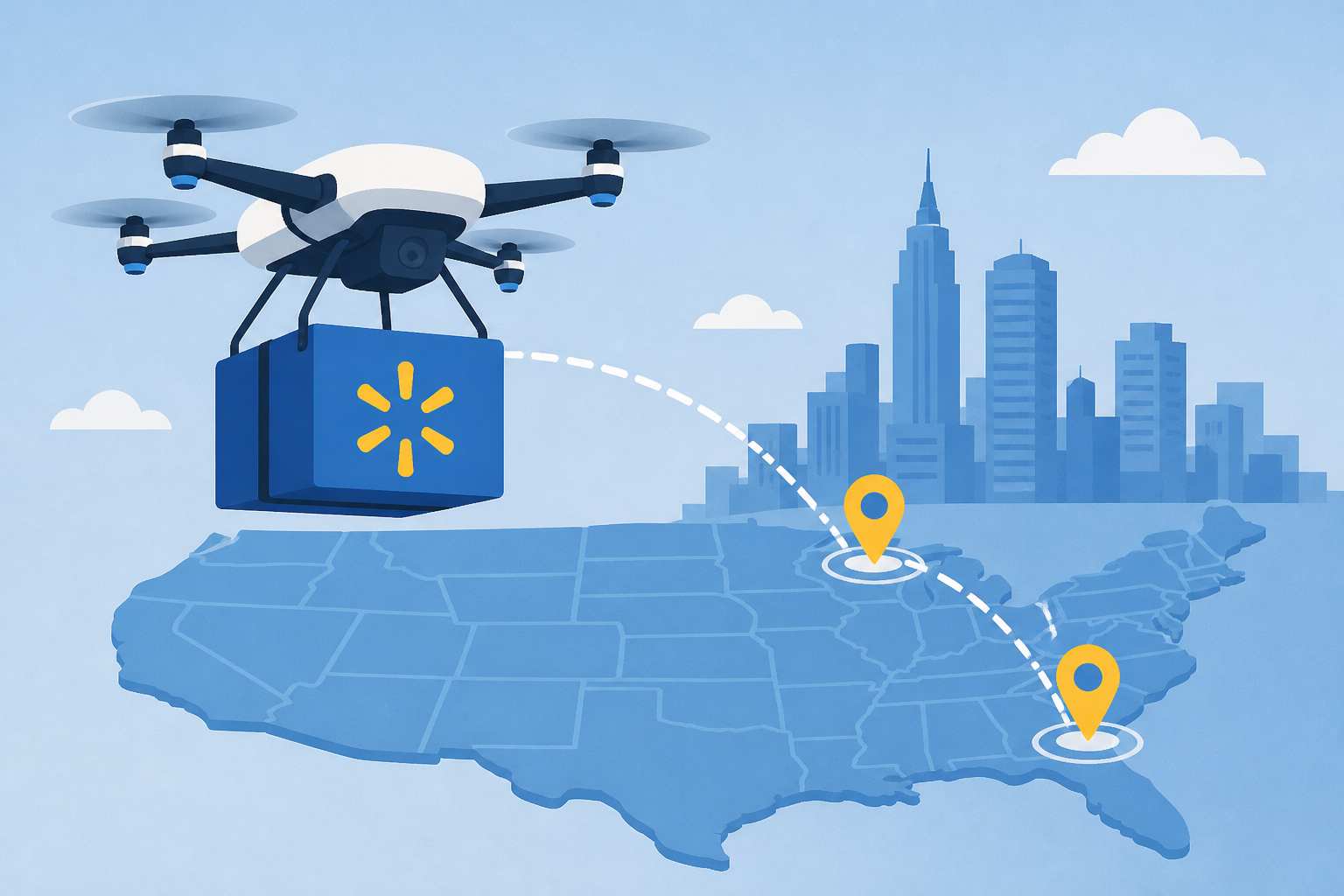Walmart expands drone delivery to 2 major US cities