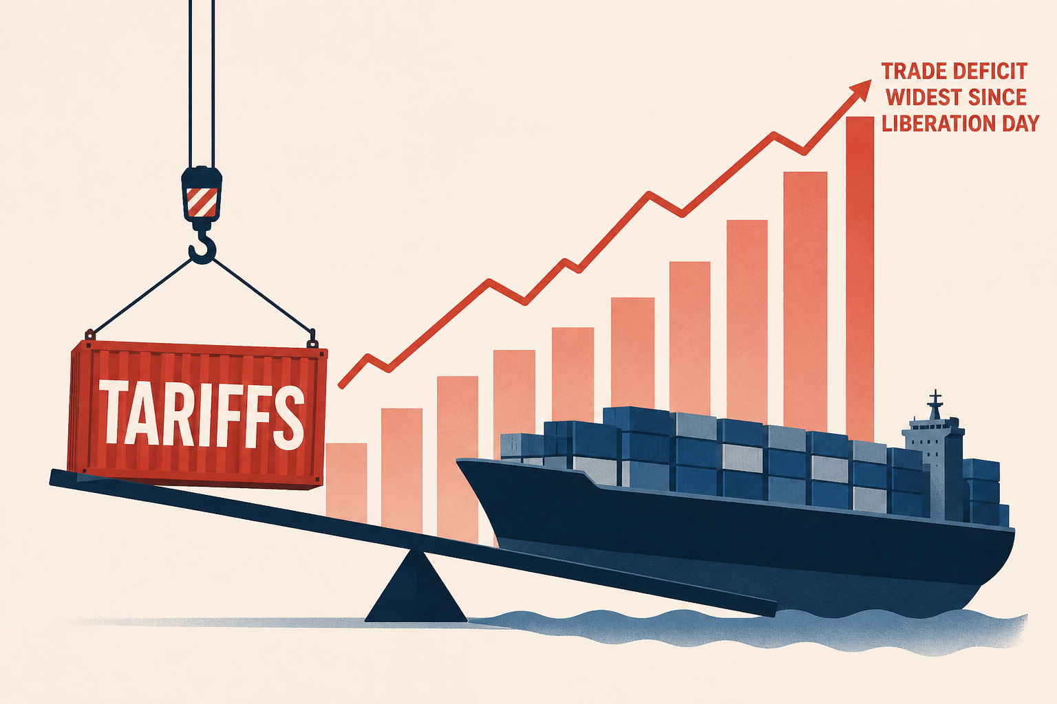 Trump’s tariffs were meant to shrink the trade deficit-but it’s now the widest since Liberation Day