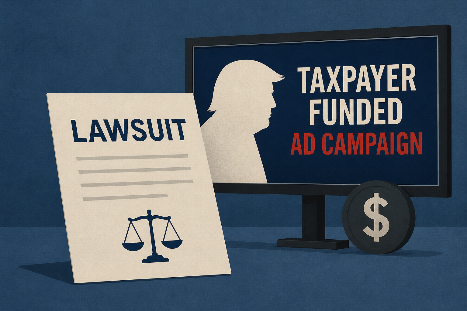 Democrats sue US President Trump over taxpayer-funded ad campaign