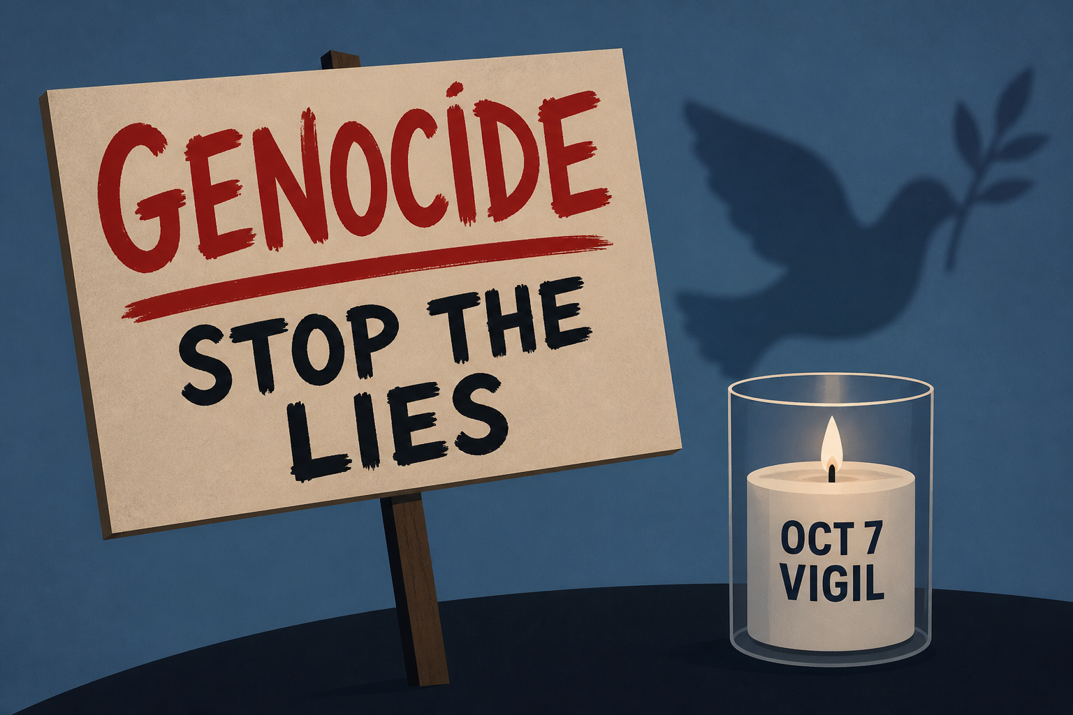 Anti-Israel protesters accuse Mamdani of 'genocide' outside Oct 7 vigil