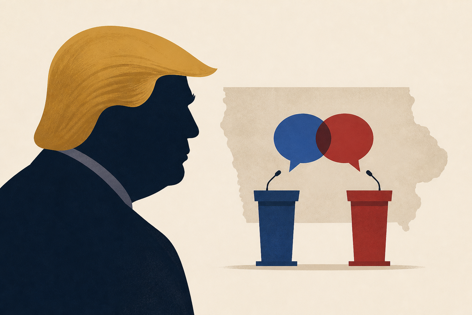 Trump dominates the Iowa Senate debate from afar