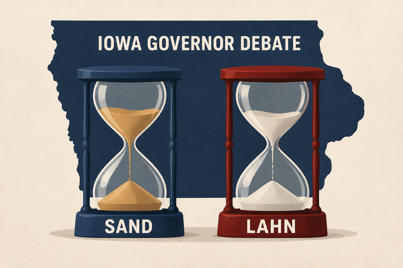 checking Iowa governor debate: Sand and Lahn