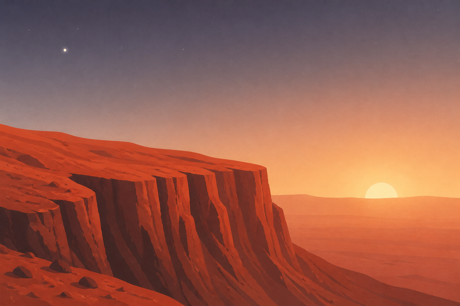 NASA photo of Mars dawn reveals cliffs in unprecedented detail