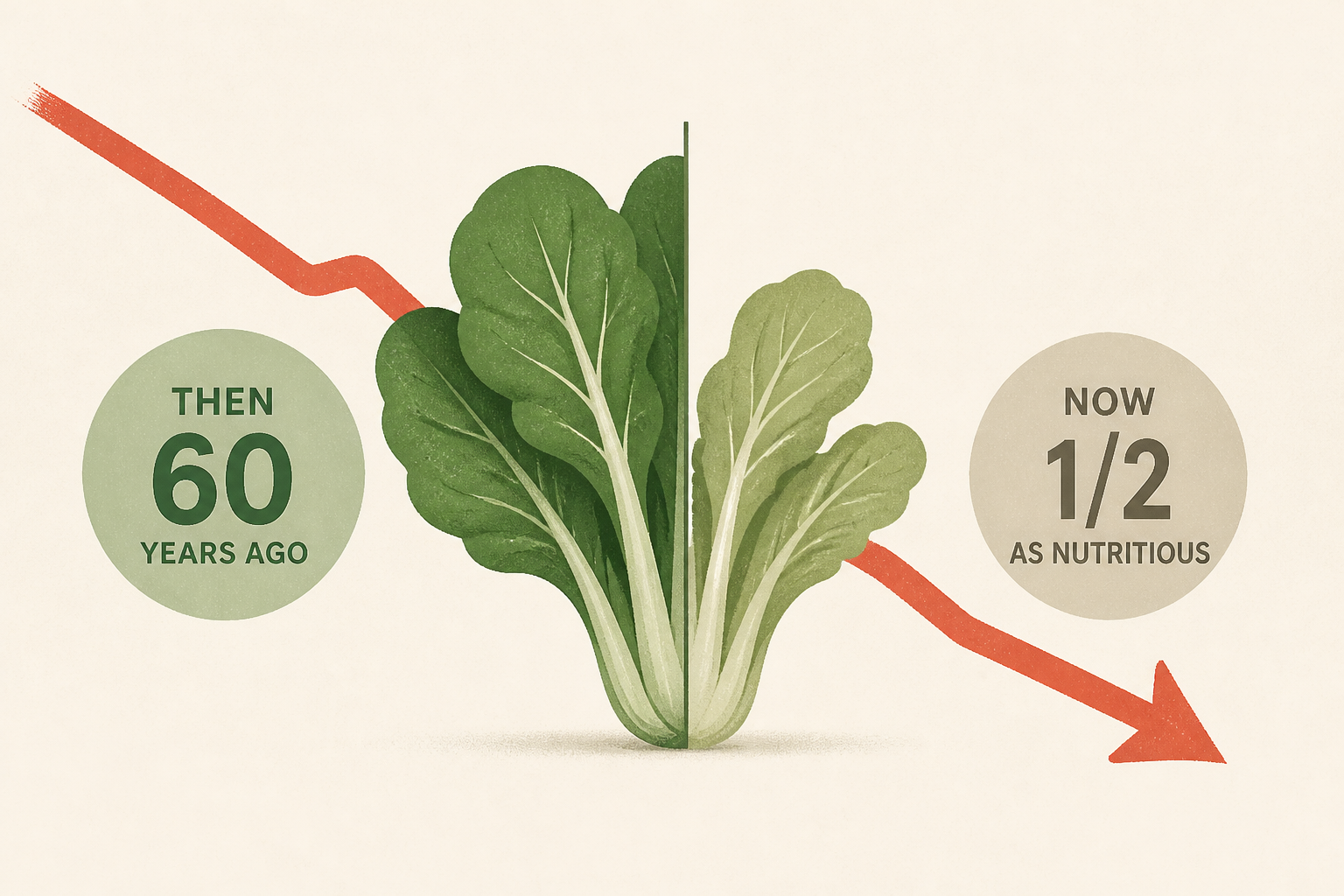 Vegetables are now half as nutritious than 60 years ago. Experts have worked out why