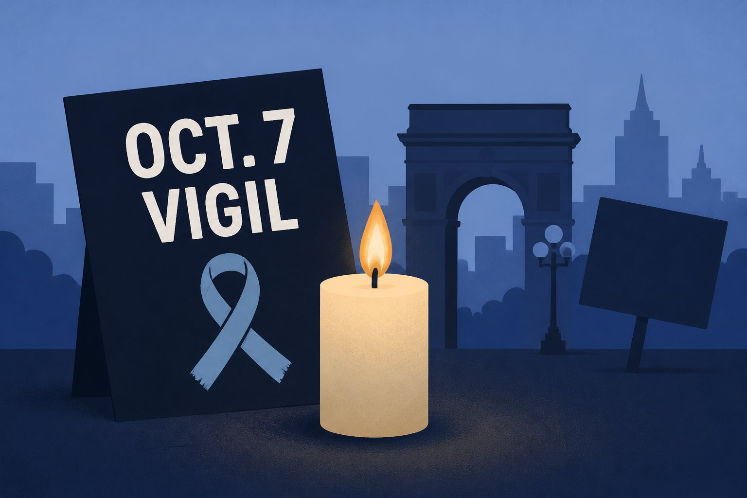 Mayor Mamdani attends Oct. 7 vigil amid protests in Union Square