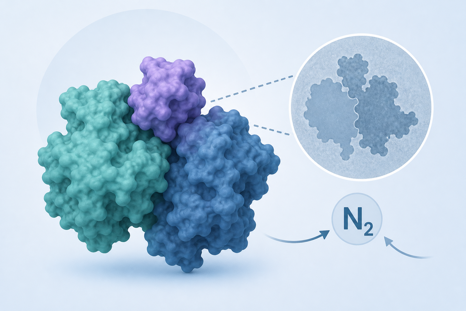 Cryo-EM structure of a methanogen nitrogenase-PII protein supercomplex