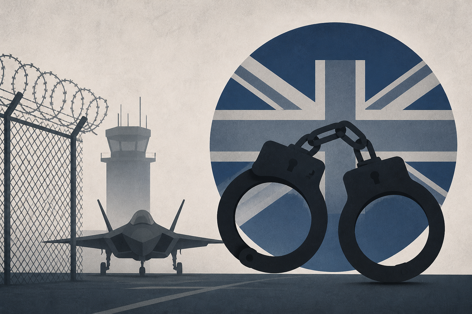 Two men arrested after breaking into UK airbase used by US, counter-terrorism police say