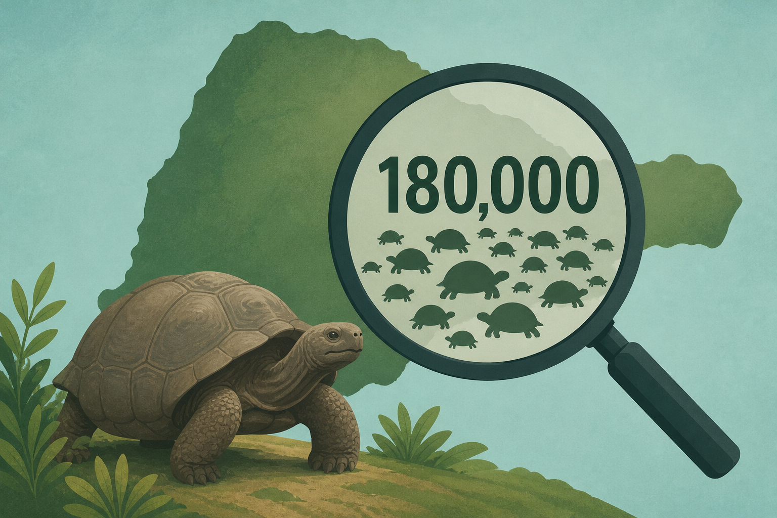 Giant tortoise population thriving as survey discovers 180,000 on one island