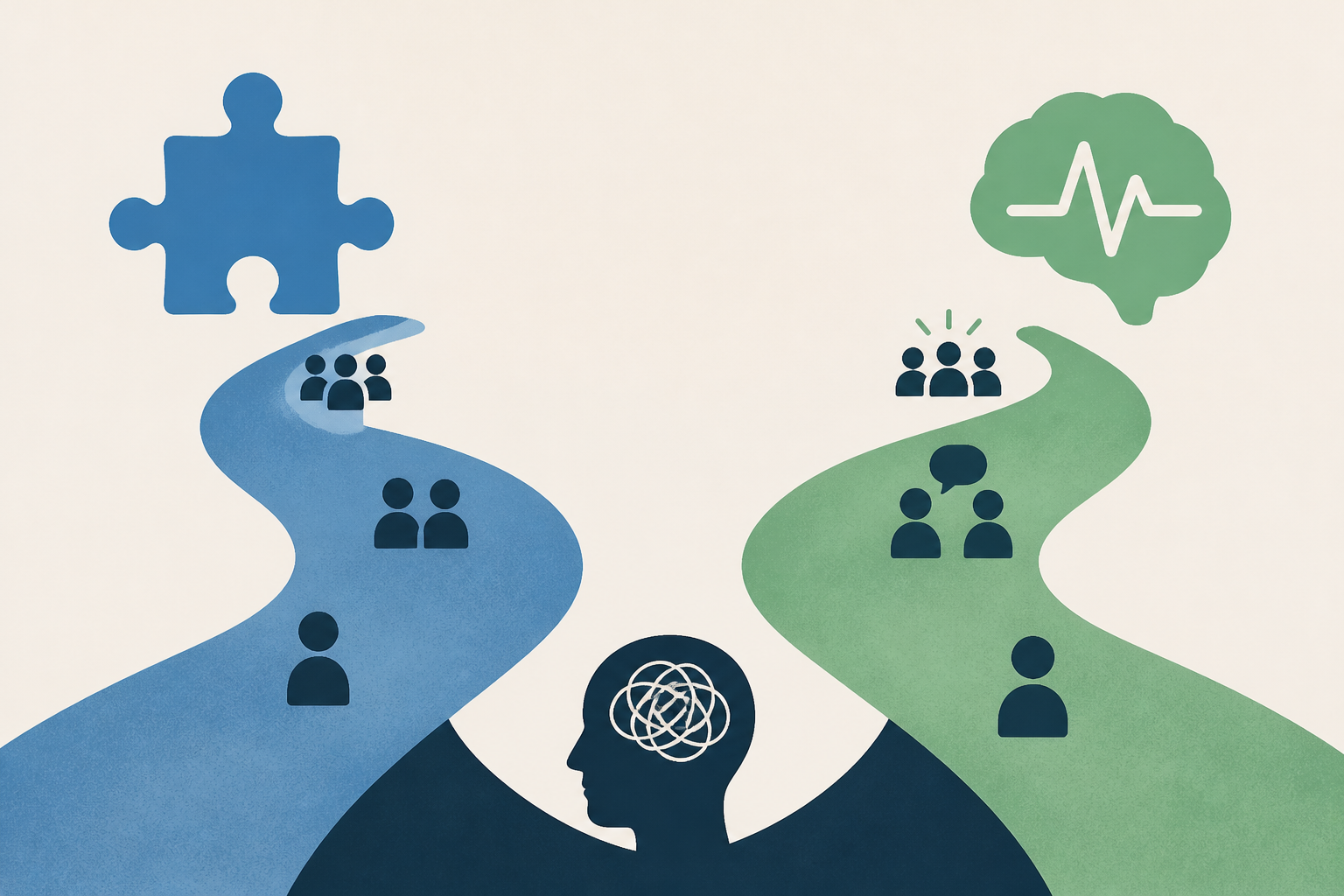 Autism and ADHD traits appear to follow different social paths to mental health problems