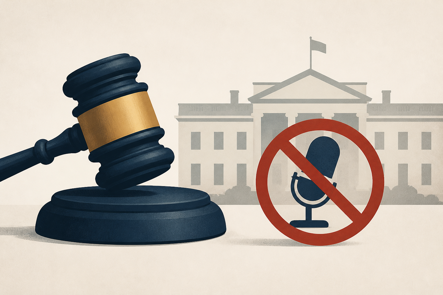 Judge presses Justice Department on justifications for White House media ban