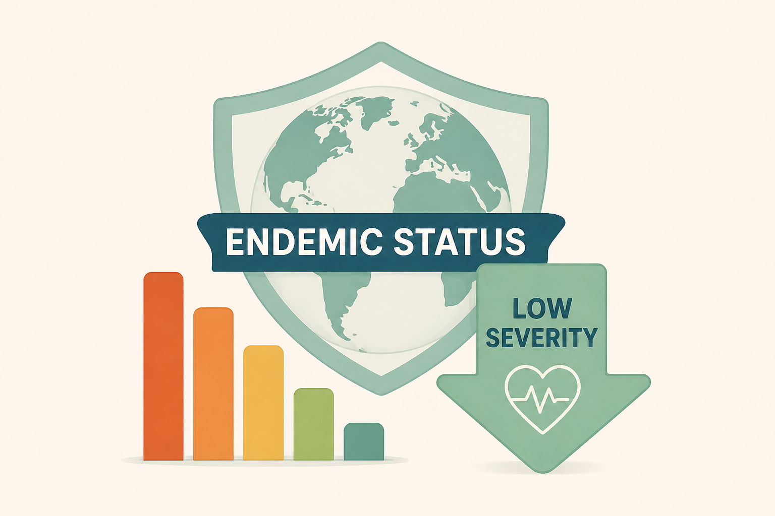 Experts highlight endemic status and low severity