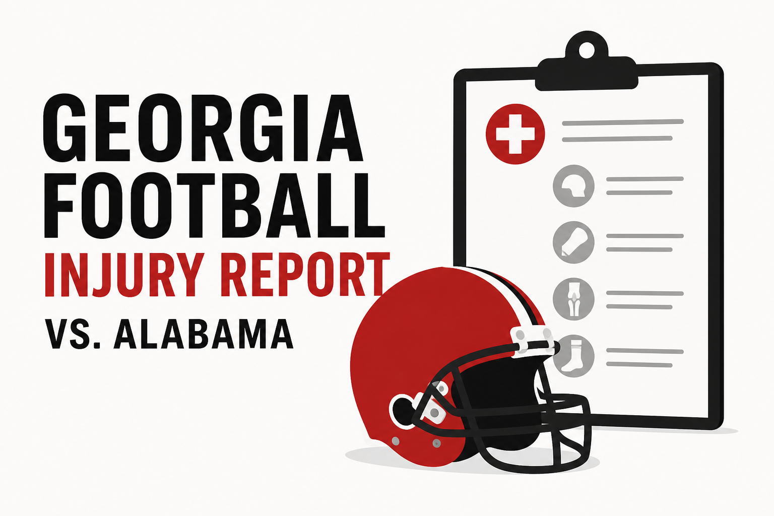 Georgia football injury report vs. Alabama