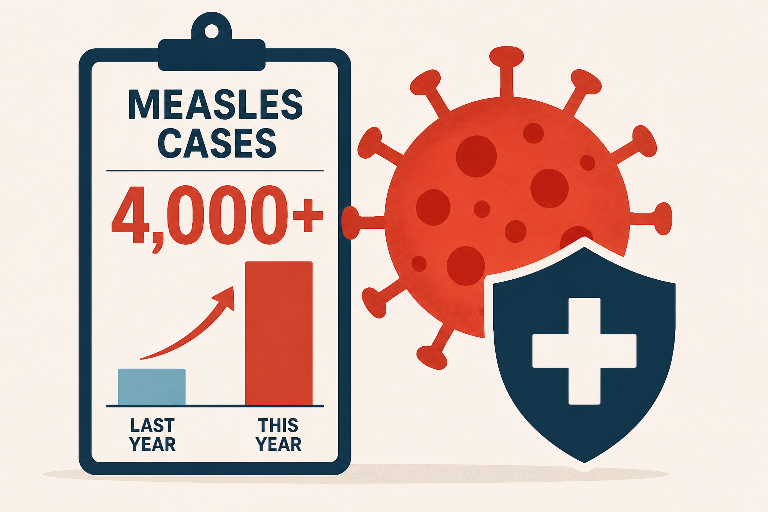 U.S. measles cases top 4,000, far surpassing last year's total, CDC says