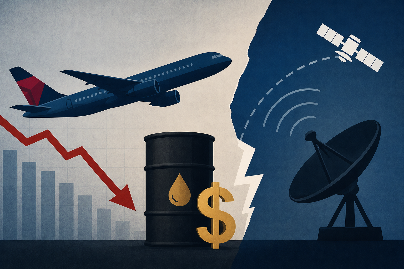 Delta Air Lines Slashes Outlook Amid Fuel Prices; Starlink Spat Grows