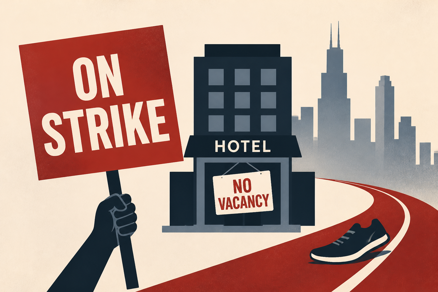 Workers at downtown hotels go on strike ahead of Chicago Marathon