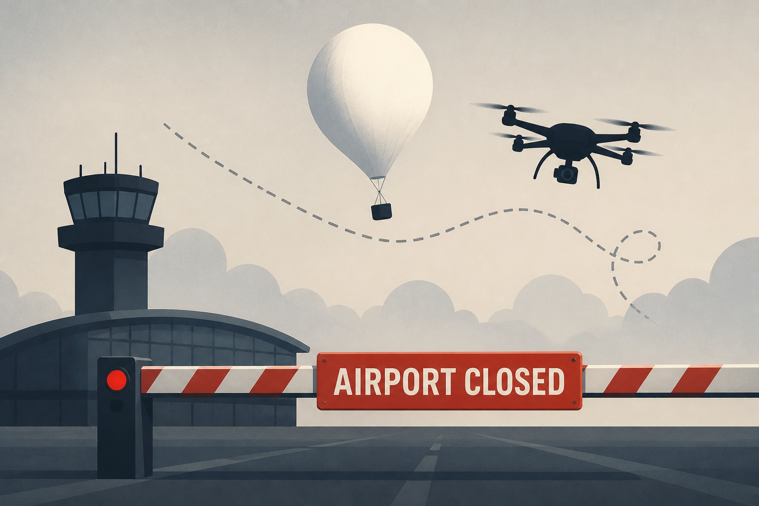 Russian airports closed amid alleged Ukrainian balloon and drone raid