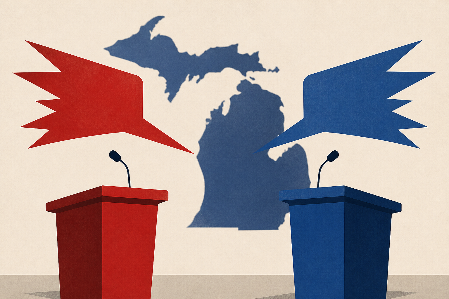 In combative first Michigan Senate debate, Rogers and El-Sayed trade attacks