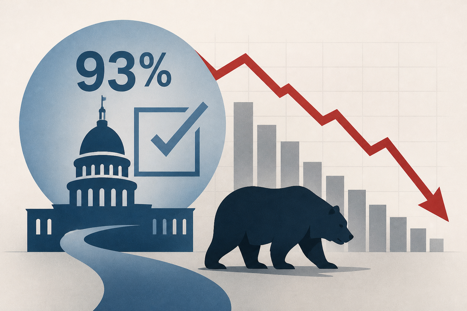 Democrats Have a 93% Chance of Retaking at Least One House of Congress on Nov. 3 -- History Says That's Bad News for Stocks