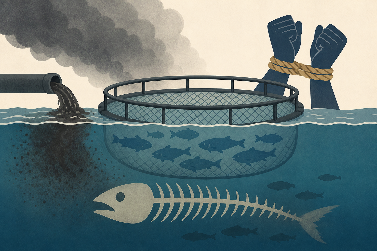 The hidden cost of farmed fish: Pollution, forced labor and the depletion of wild fish