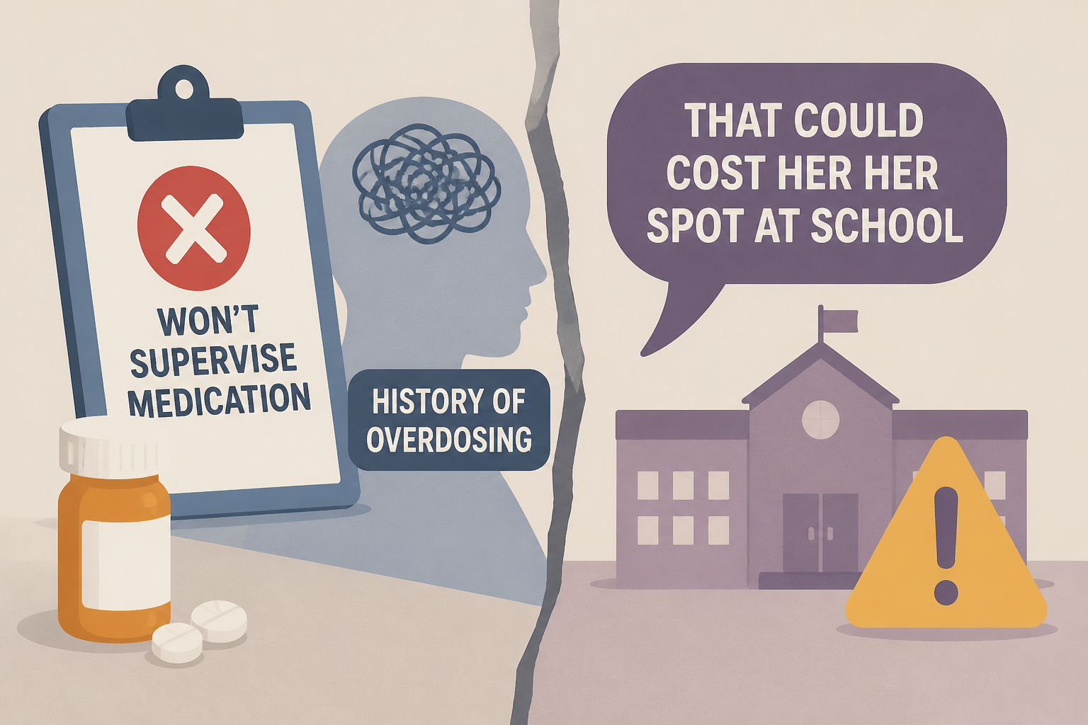 She Won't Supervise Her Friend's Medication Given Her History Of Overdosing, But Her Friend Says That Could Cost Her Her Spot At School