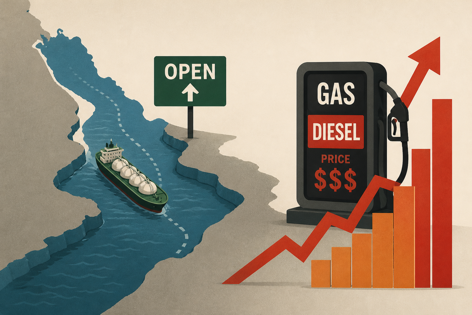 If the Strait of Hormuz is open, why are gas and diesel so expensive?