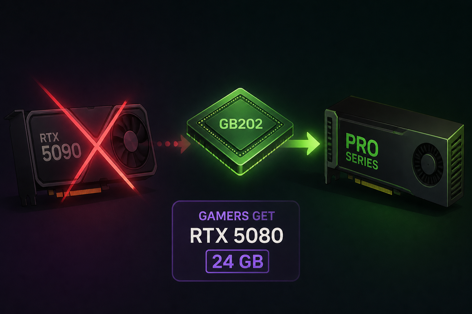 NVIDIA Reportedly Axes RTX 5090 Production, Diverting GB202 Chips To PRO Cards As Gamers Get An RTX 5080 24 GB