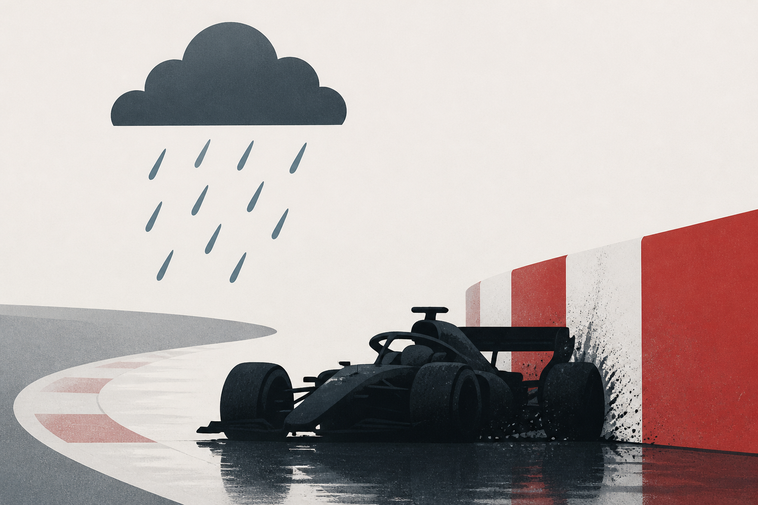 George Russell crashes out of lead at wet Singapore F1 sprint