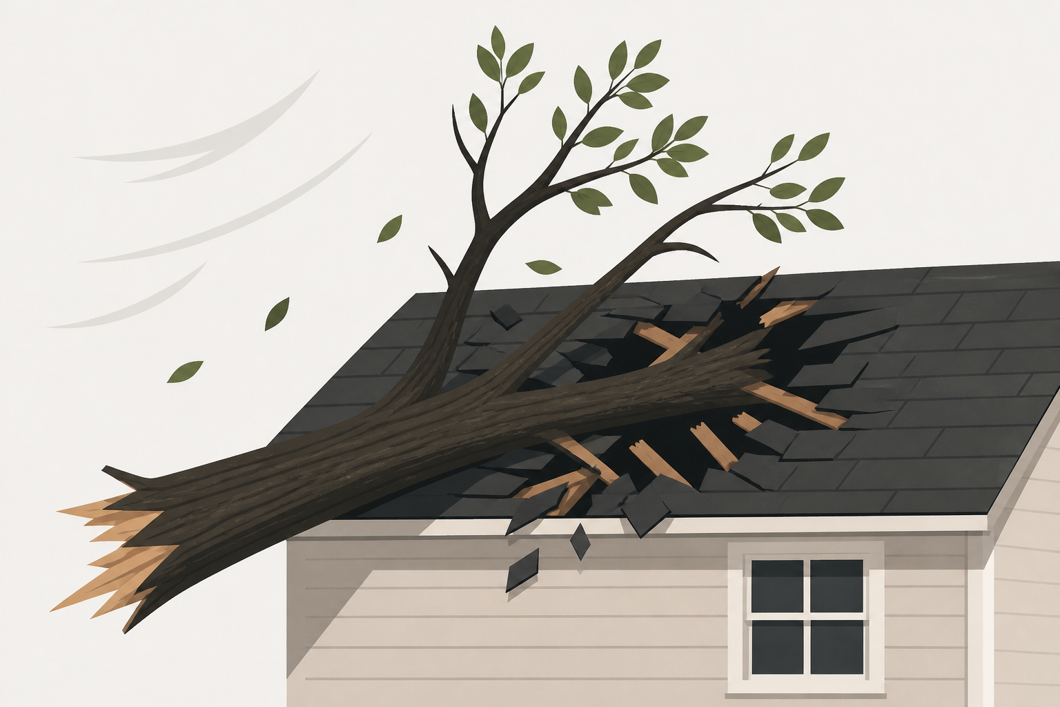 Tree rips through roof of Crestview family home during Hurricane Isaias