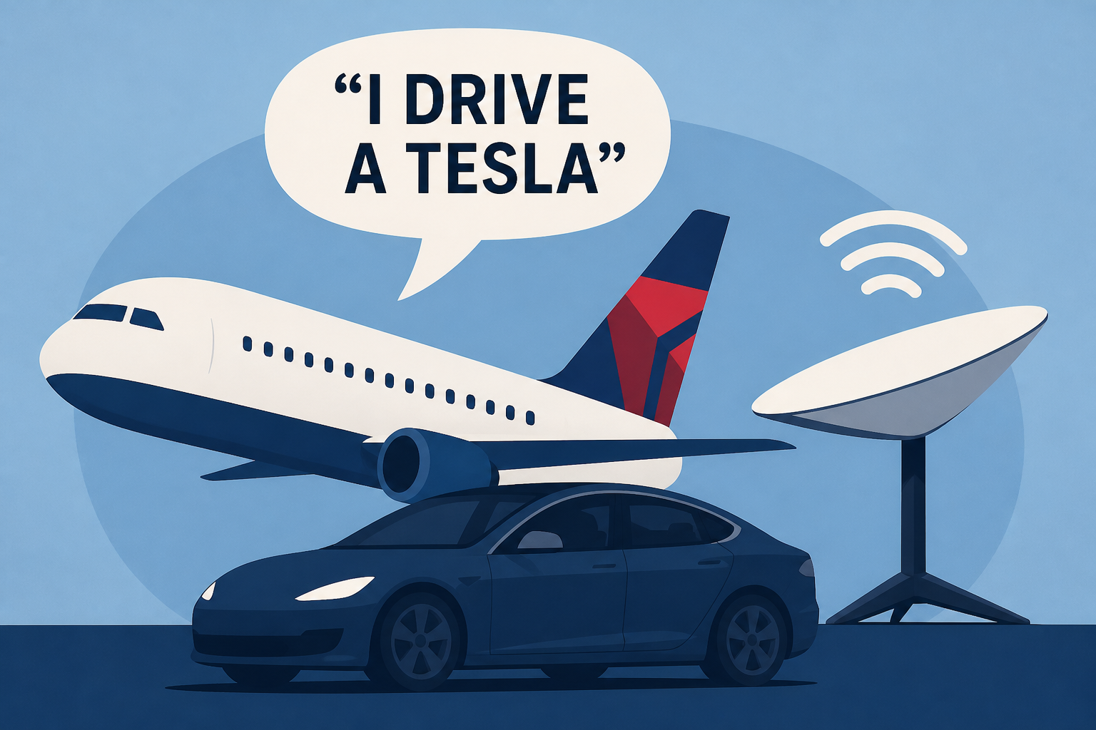 Delta CEO Denies Rejecting Starlink Over Elon Musk, Says “I Drive A Tesla”