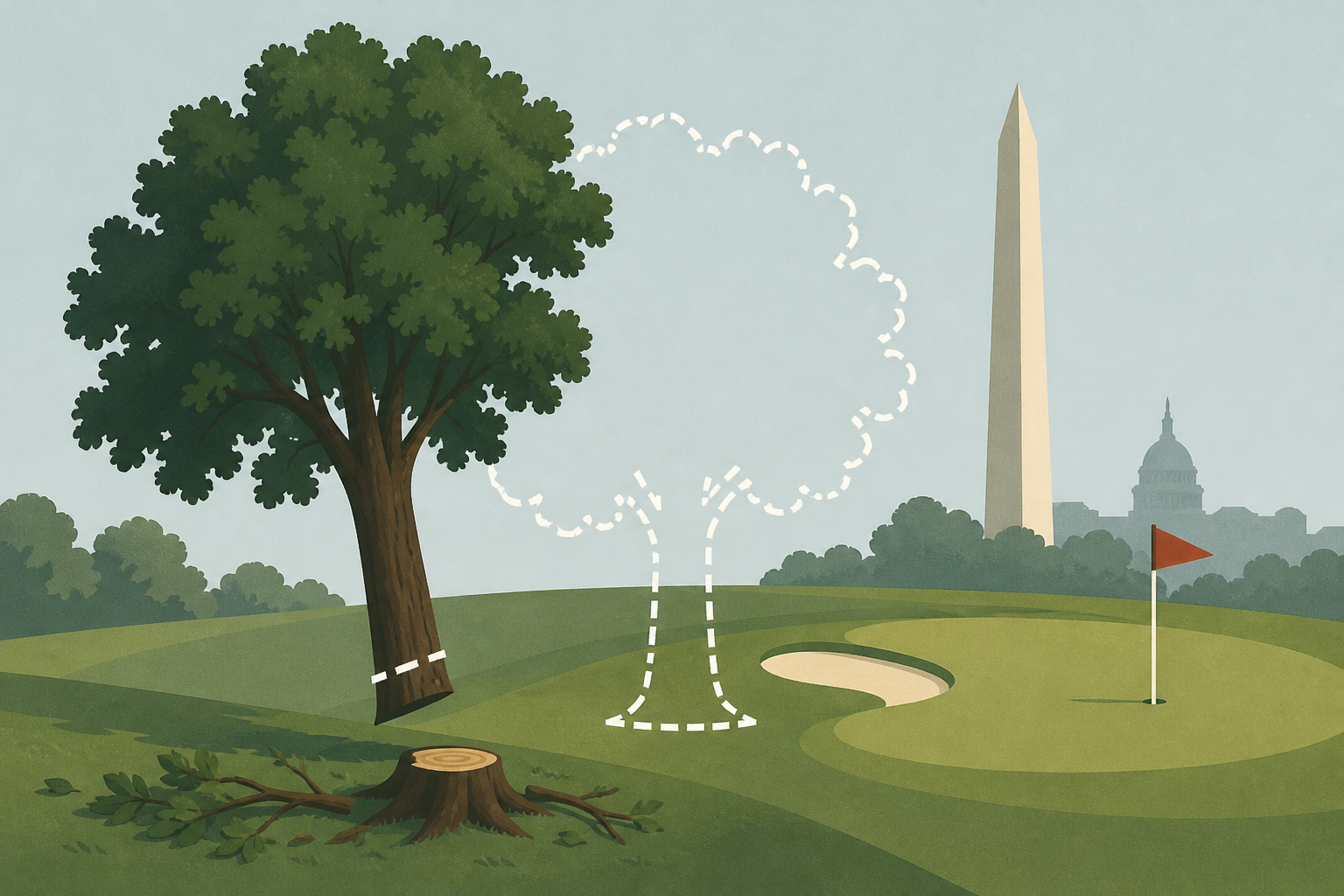 More than 500 trees may be removed from D.C. golf course Trump wants to redesign