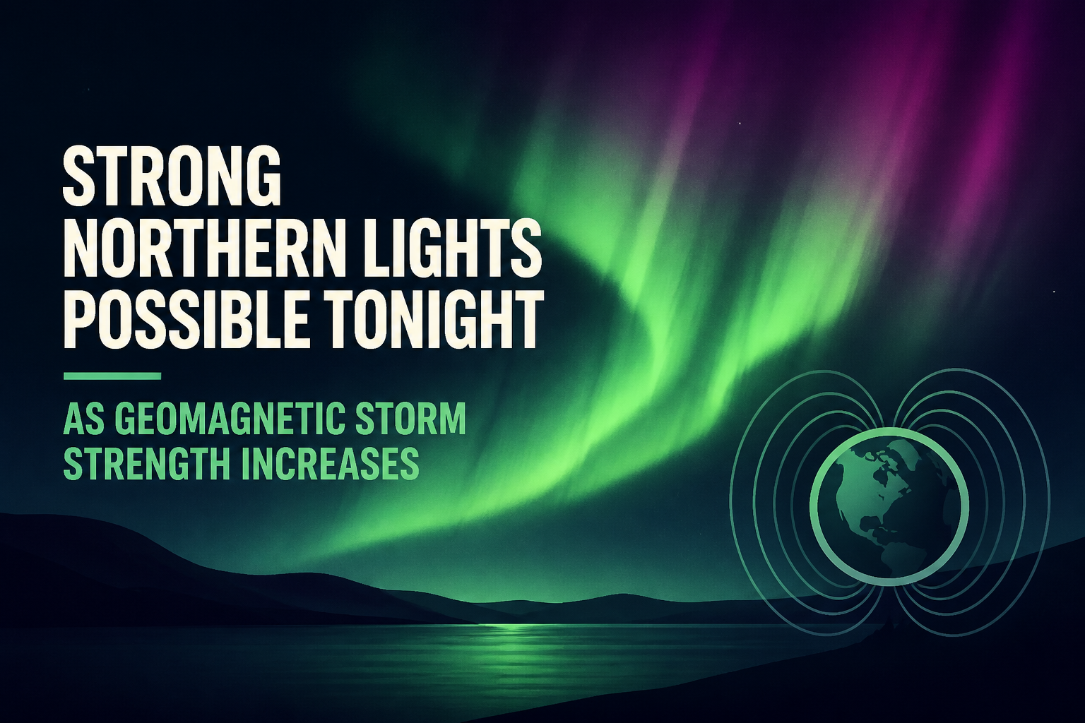 Strong Northern Lights possible tonight as Geomagnetic Storm strength increases