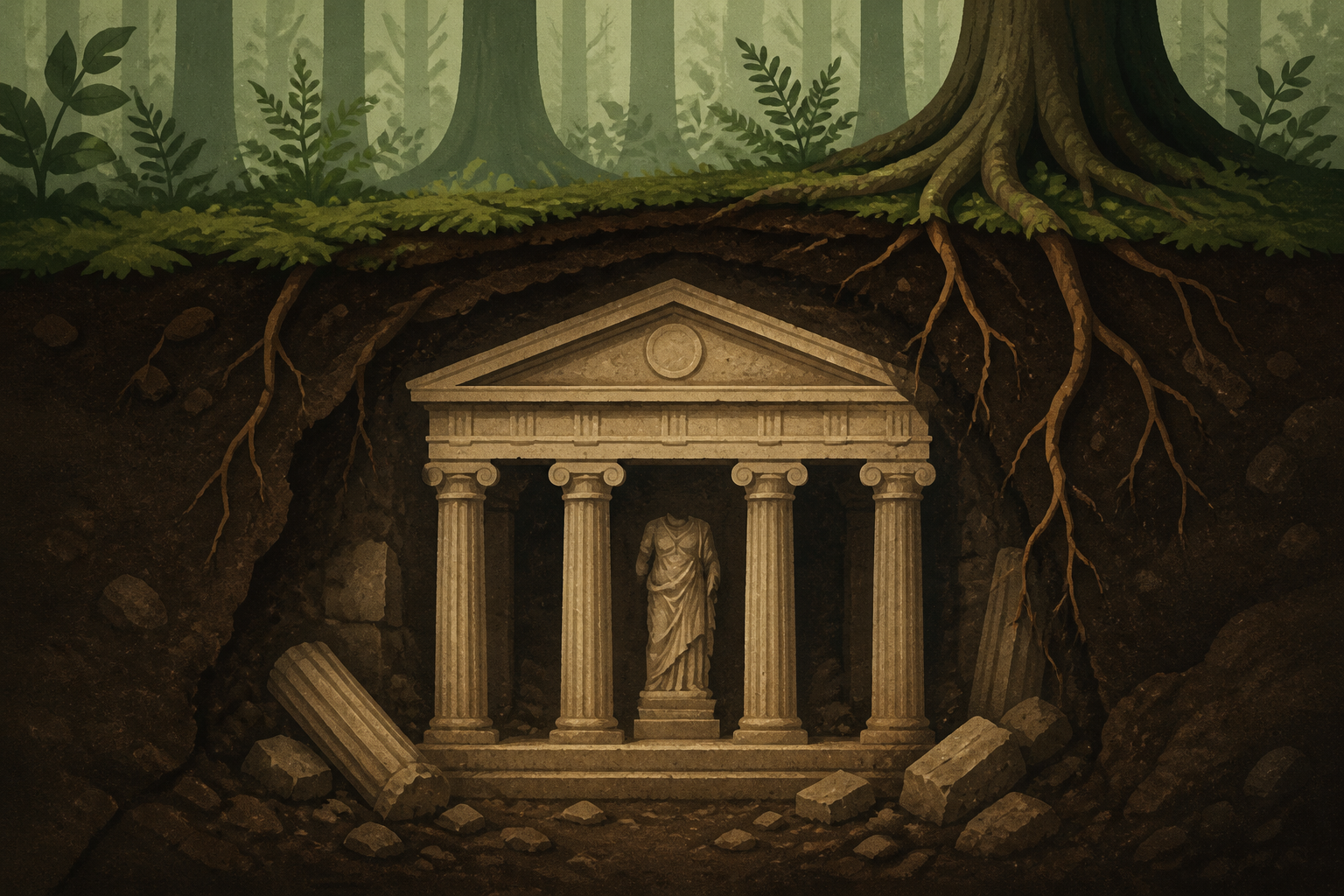 Ancient Temple to Roman God Unearthed Beneath Forest Floor