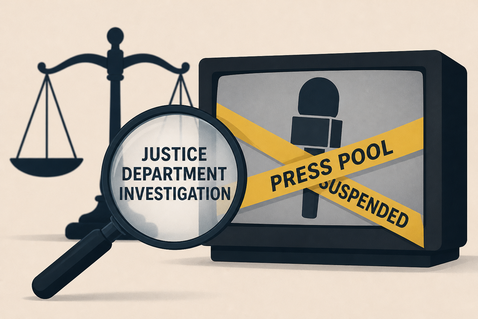 Justice Department investigating TV networks over suspension of press pool after Trump media ban