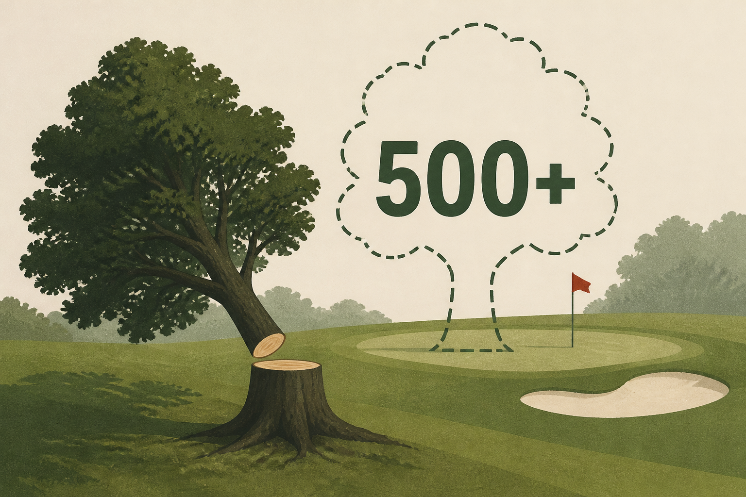 Park service will remove over 500 trees from a historic golf course Trump is redesigning