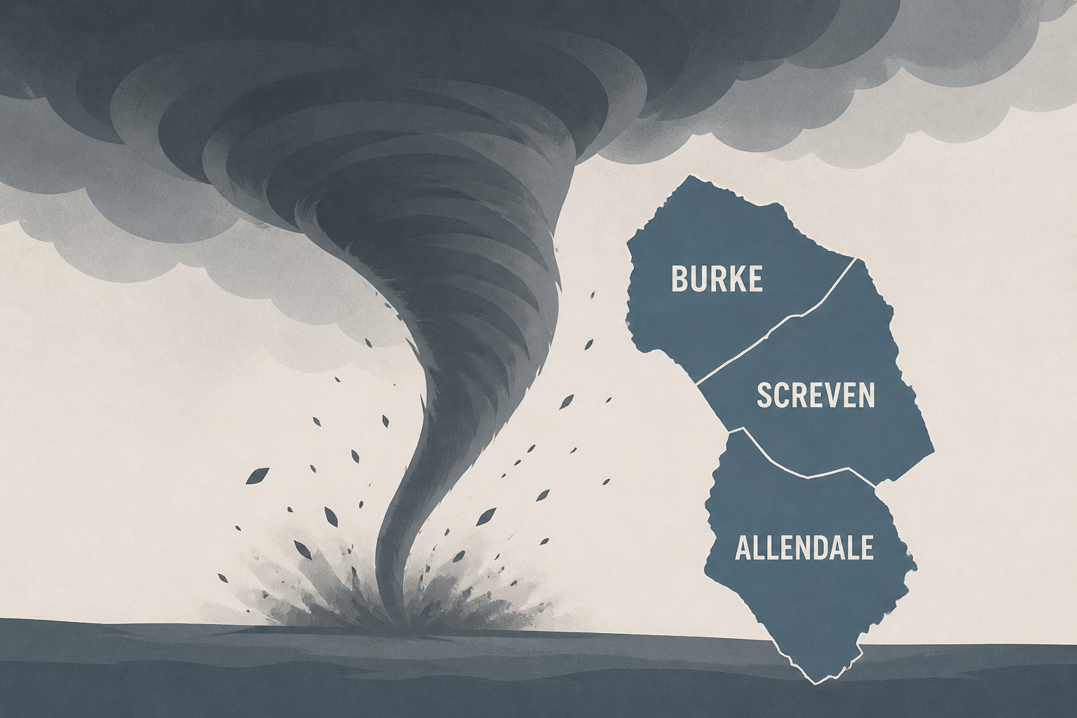 ‘A tornado hit your place’: Twisters strike Burke, Screven, Allendale counties