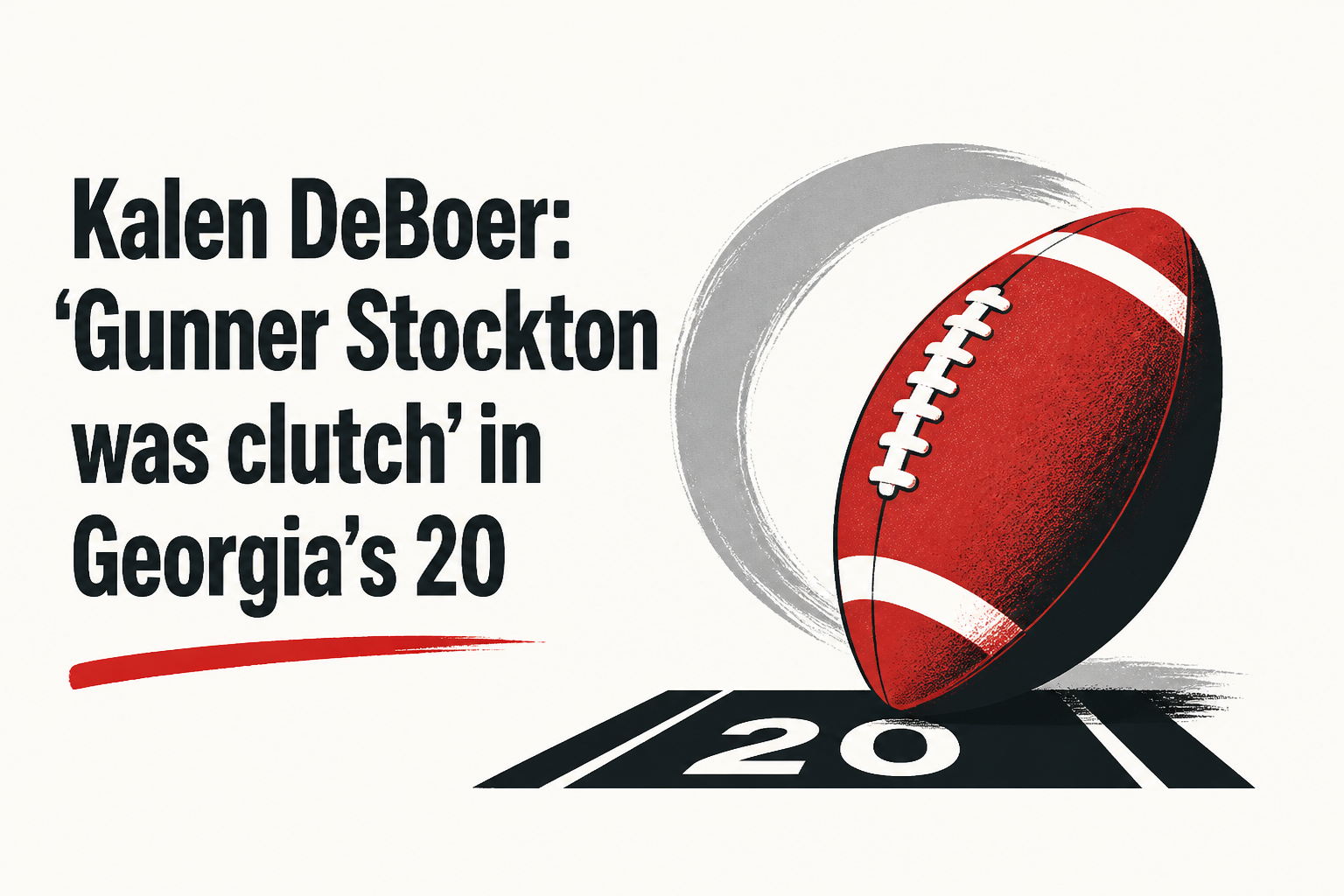Kalen DeBoer: ‘Gunner Stockton was clutch’ in Georgia’s 20
