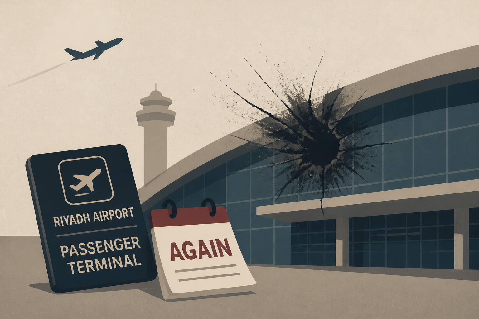 Passenger terminal in Riyadh airport hit again, a day after deadly strike killed 12