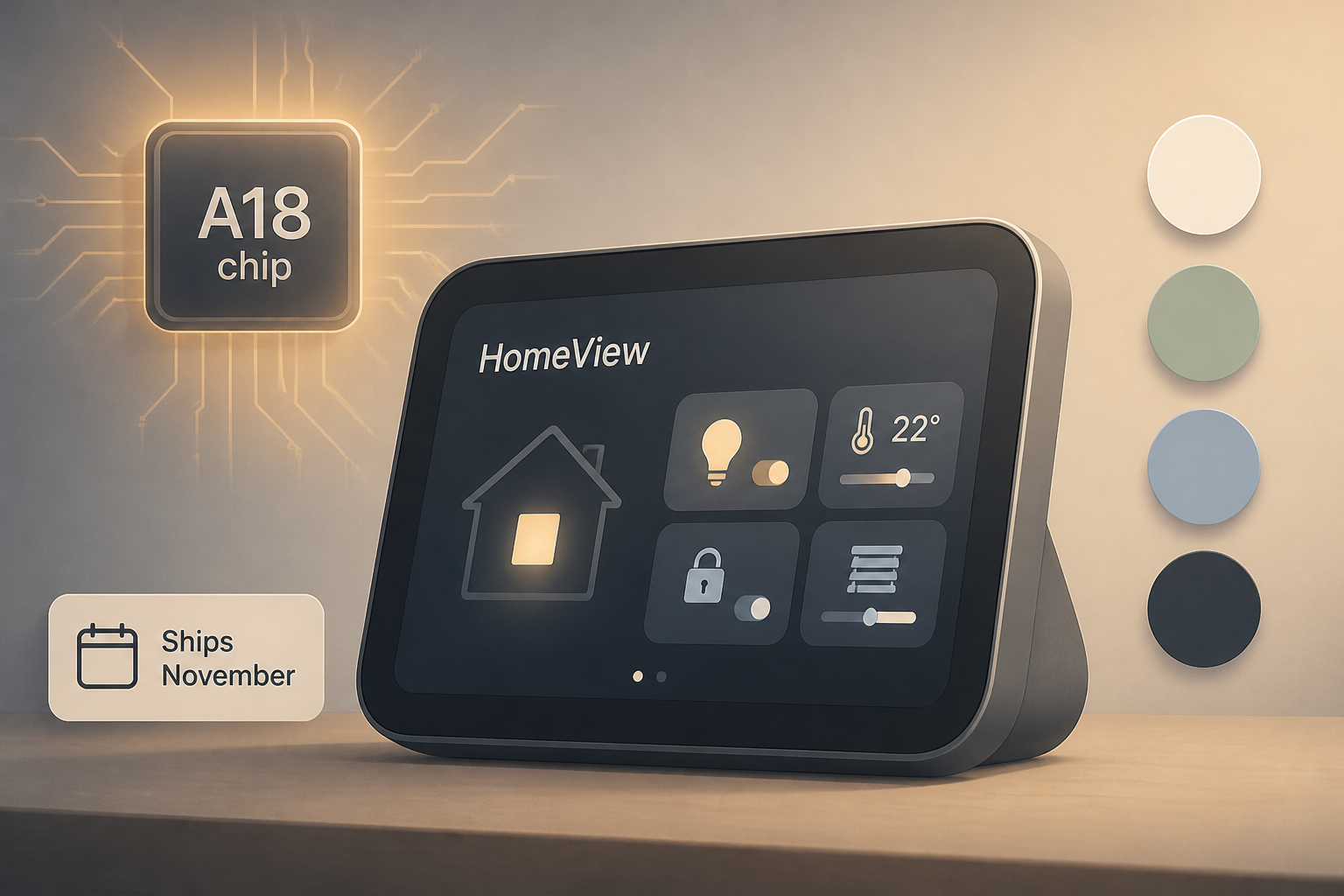 Report: Apple 'HomeView' smart home hub will ship in November, come in four colors, A18 chip