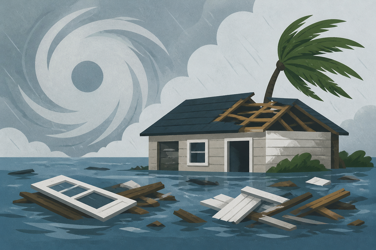 Hurricane damage photos show flooding, debris and cleanup efforts
