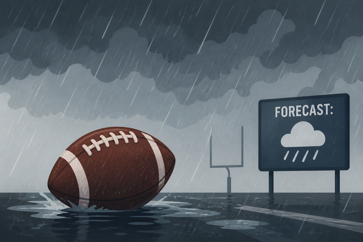 Watch New Videos of 'Miserable' Weather from Giants vs. Commanders, Latest Forecast for NFL Game