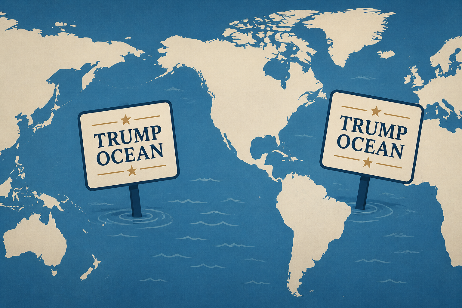 President Trump toys with renaming Atlantic and Pacific 'Trump Ocean'