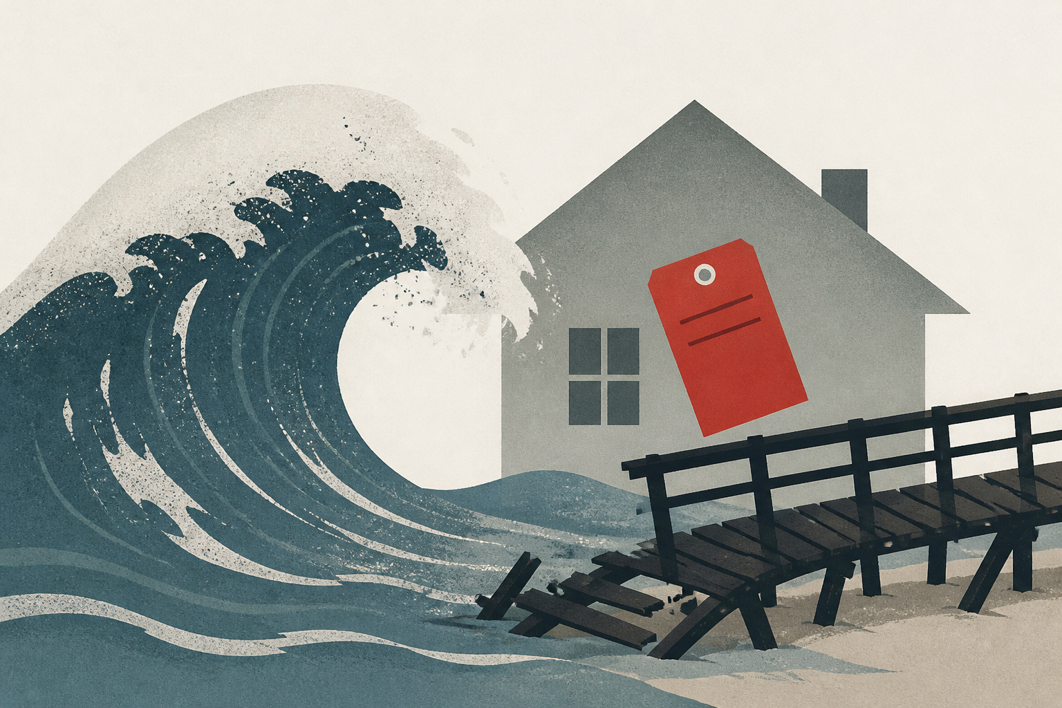 Heavy surf, red-tagged homes, a battered boardwalk: Long Beach confronts costly climate reality