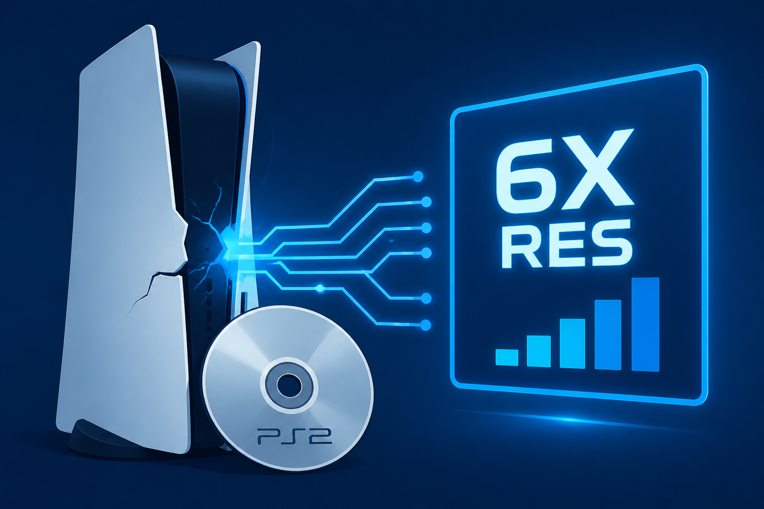 Jailbroken PS5 Plays PS2 Discs at 6x Res