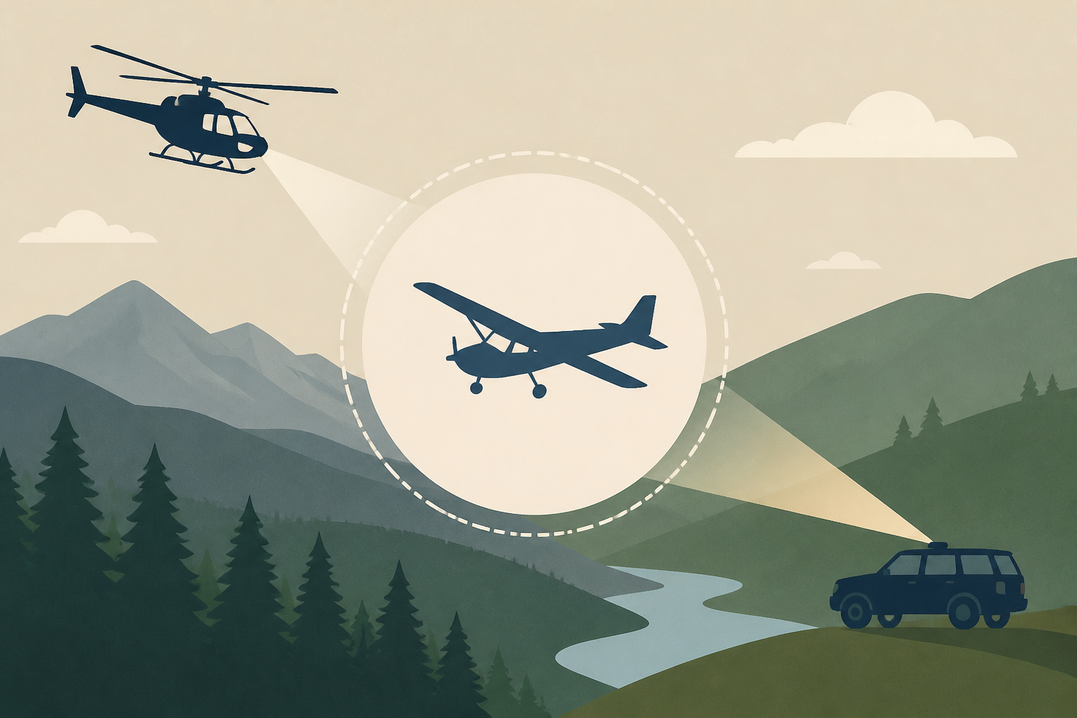 WSDOT crews search land and air for missing Canadian plane in Okanogan County