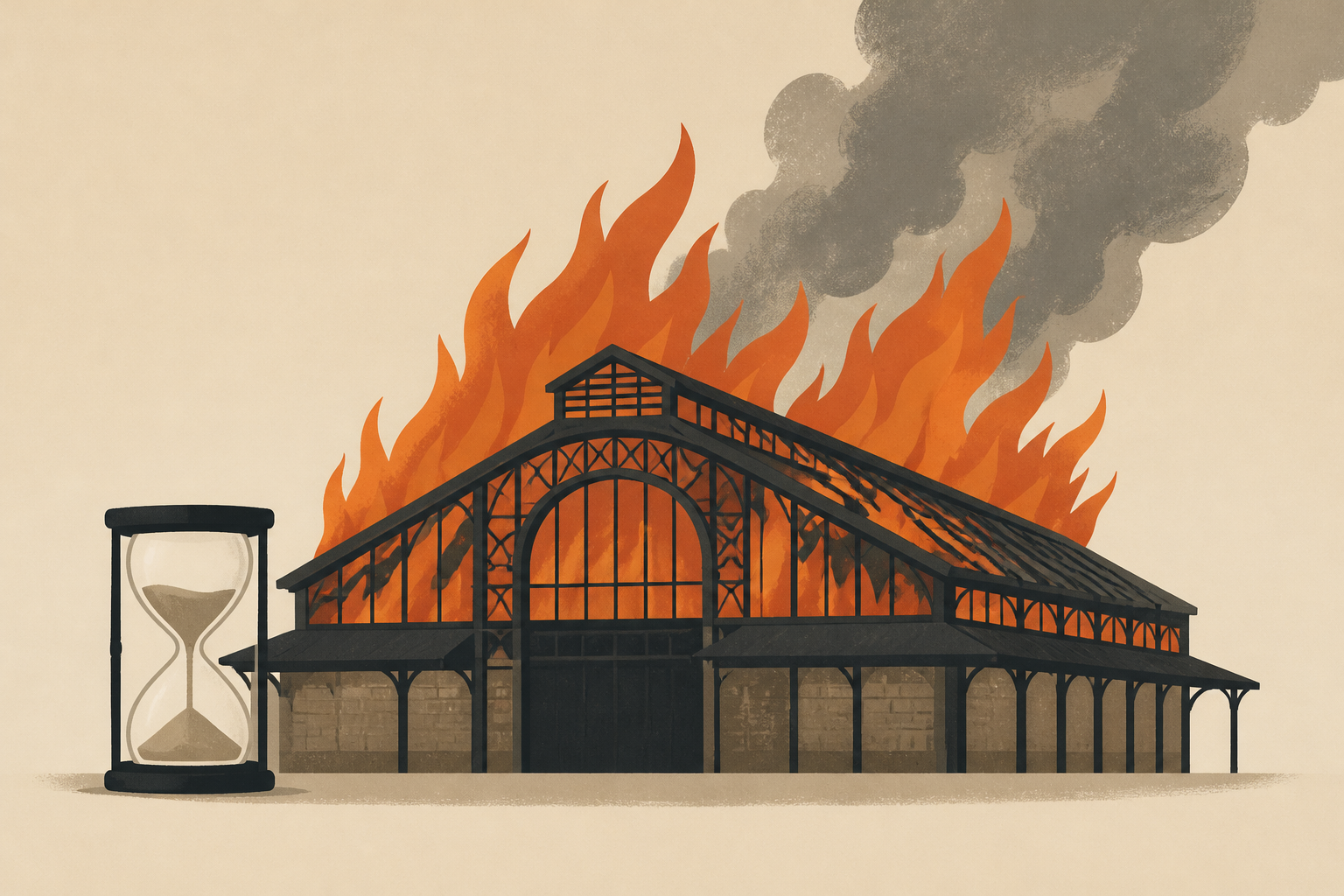 Fire totally destroys oldest covered food market in Paris, authorities say
