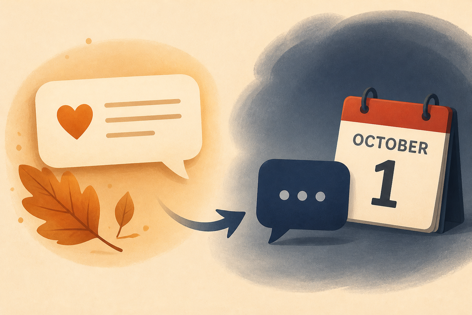 I receive the same message from my aunt every year on the first of October. Then I have to convey the bad news.
