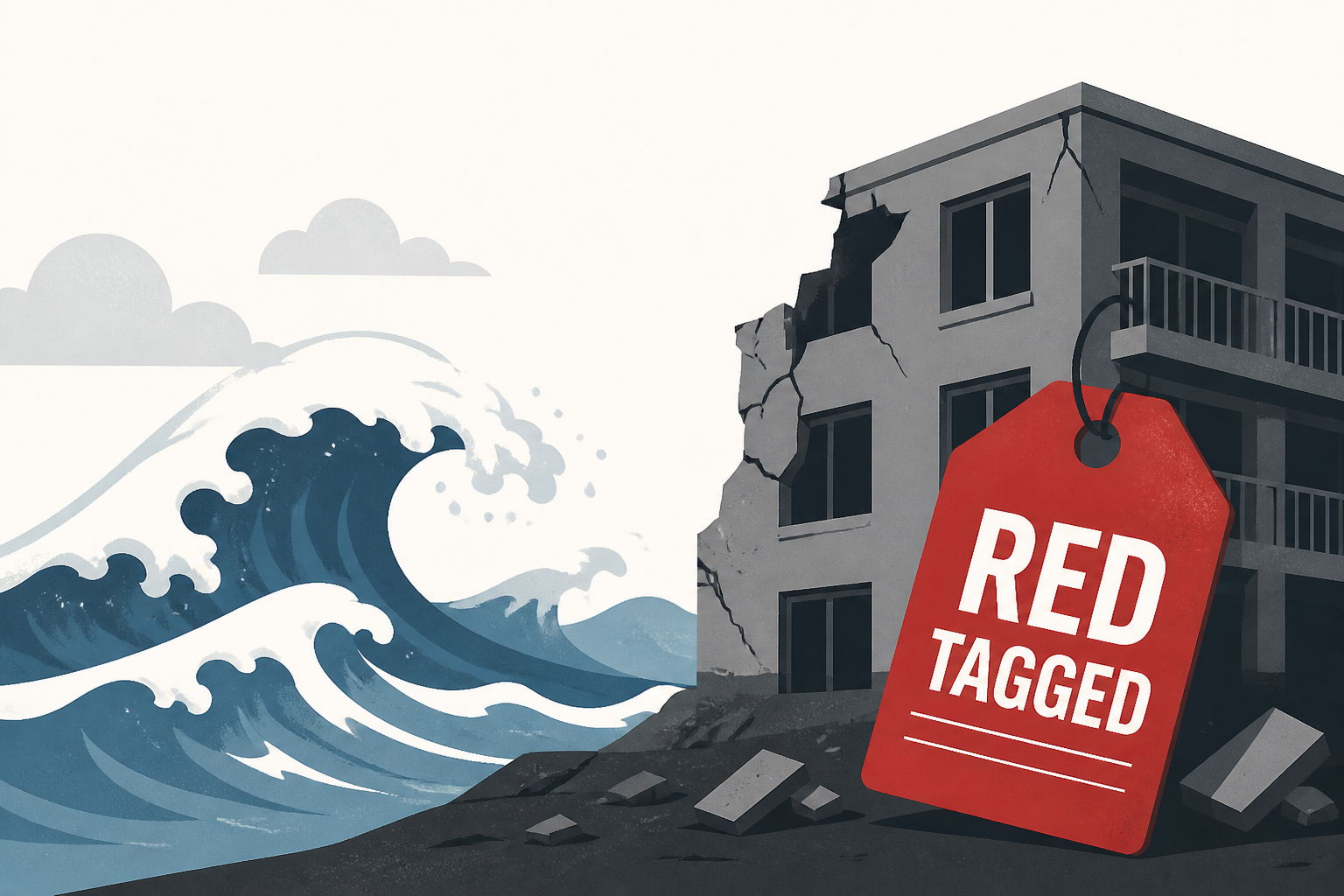 Days of destructive waves from Tropical Storm Rachel leave 8 buildings red-tagged in Long Beach