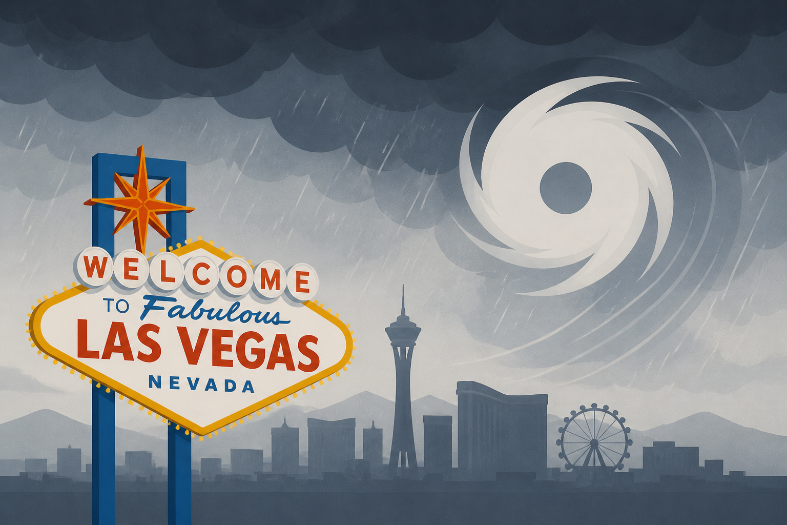 Watch Las Vegas as Tropical Storm Rachel remnants move through
